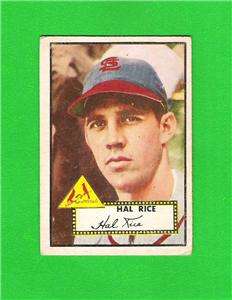 1952 Topps #398 Hal Rice St. Louis Cardinals vintage baseball CENTERED 