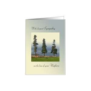 Deepest Sympathy, Loss of Nephew, Morning Mist Over Mountain Lake Card