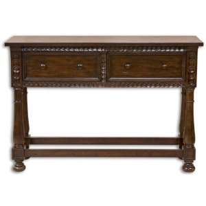 Sabadell, Console Table by Uttermost   Jacobean Stained Primavera 