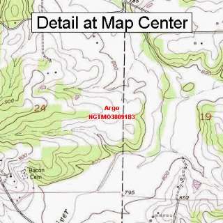  USGS Topographic Quadrangle Map   Argo, Missouri (Folded 