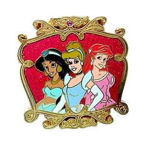    Princesses Jasmine, Cinderella, and Ariel Pin 