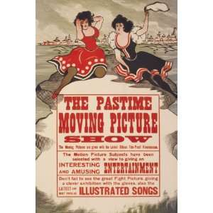  Pastime moving picture show 12X18 Canvas