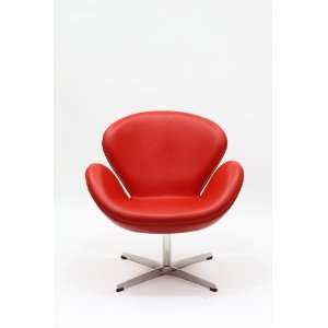  Arne Jacobsen Swan Chair   Red Leather