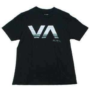  RVCA VA Lined Logo Mens Shirt (Small, Black) Everything 