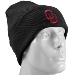  Top of the World Oklahoma Sooners Black Simple Cuffed Knit 