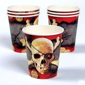  Pirate Skull Cups (8 pc) Case Pack 13