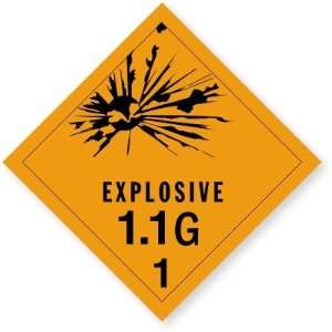  Explosive 1.1G Coated Paper Label, 4 x 4 Office 