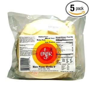 Ener G Foods 6 Inch Rice Pizza Shells, 8.89 Ounce Packages (Pack of 5 
