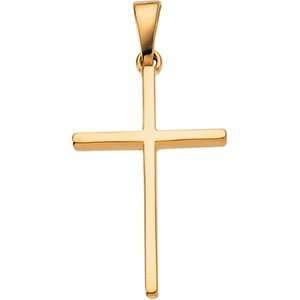  14K Yellow Gold Cross Pendant DivaDiamonds Jewelry