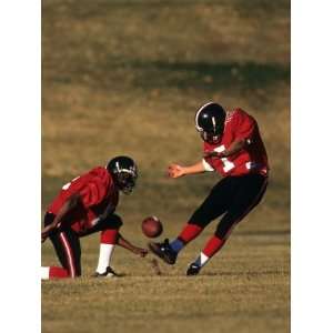  Football Place Kicker and Holder in Action Photographic 
