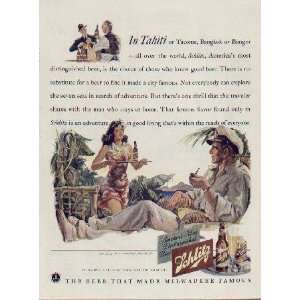   all over the world, 1941 Schlitz Beer ad, A0233A 
