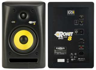Pair (2) KRK RoKit 8 G2 90W 8 Two Way Active Nearfield Monitor RP8G2 