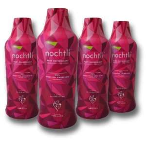 Nochtli (4 Bottles) Ruby Antioxidant (100% Prickly Pear and Nopal with 