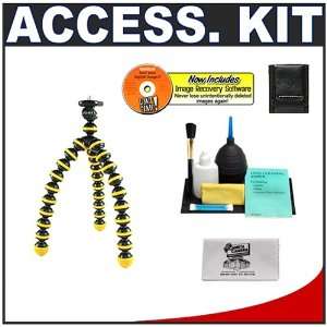Joby GP1 Gorillapod Flexible Tripod (Yellow) + Cameta Accessory Kit 