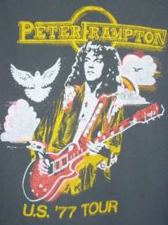Mens Vintage Rock Peter Frampton 1977 U.S. Tour T shirt  