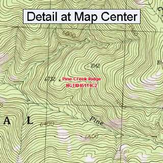  USGS Topographic Quadrangle Map   Pine Creek Ridge, Idaho 