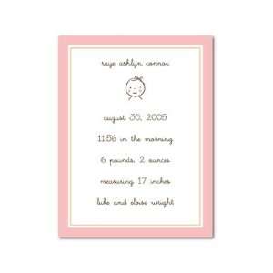    Rosy Cheeks Baby Girl Birth Announcements By Petite Alma Baby