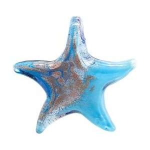  Blue Moon Enchanted Planet Glass Pendants Starfish (50mmx55mm) Blue 