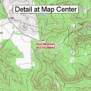  USGS Topographic Quadrangle Map   Ross Mountain, Texas 