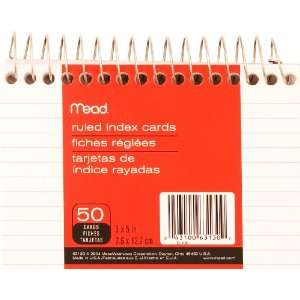  Mead Wirebound Ruled Index Cards, 3 X 5 Inches (63130 