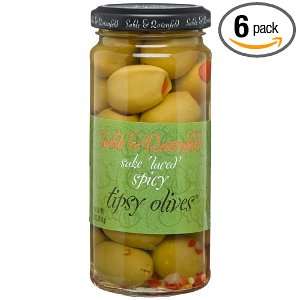 Sable & Rosenfeld Sake Laced Spicy Tipsy Olives, 5 Ounce Glass Jars 