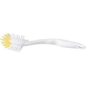  Dish and Sink Cleaning Brush, Nylon Bristles, White/Yellow 