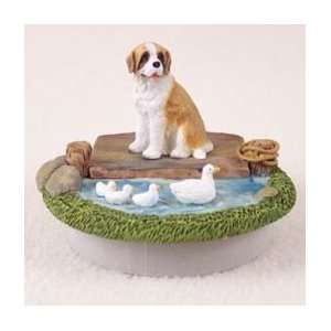  Saint Bernard w/Rough Coat Candle Topper Tiny One A Day 