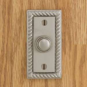  Roped Rectangular Doorbell   Brushed Nickel