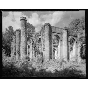   ruins, Sheldon, Beaufort County, South Carolina 1938