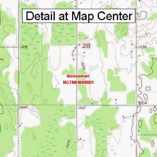  USGS Topographic Quadrangle Map   Bessemer, Michigan 