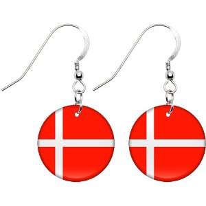 Denmark Flag Earrings