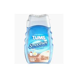  Tums Smoothies Cocoa & Creme Chewable Tablets   12 Each 
