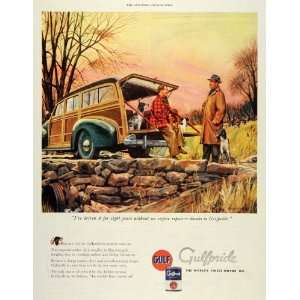  1947 Ad Bingham Illustration Gulfpride Motor Oil Gulf 