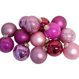   of Pink 2 Glass Ball Christmas Ornaments #29005