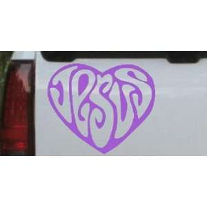 Purple 20in X 17.1in    Jesus Heart Christian Car Window Wall Laptop 