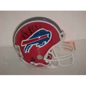  Drew Bledsoe Authentic Hand Signed NFL Mini Helmet Sports 