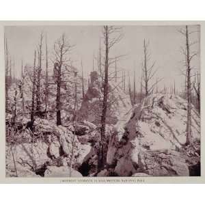  1893 Print Yellowstone Park Hoodoos Rock Formation 