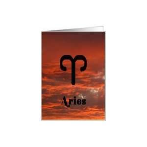  Astrology Fire Aries Red Clouds Card Health & Personal 
