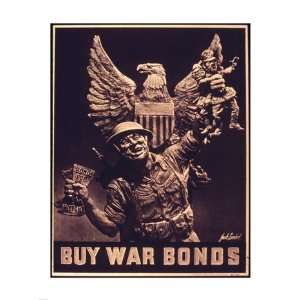   PPBPVP1338 Buy War Bonds  18 x 24  Poster Print