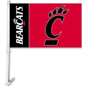   Bearcats UC NCAA Car Flag With Wall Brackett