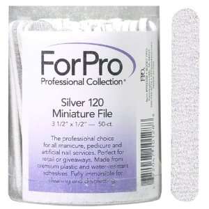    For Pro Miniature Nail Files   Silver 120 Grit 50 ct. Beauty