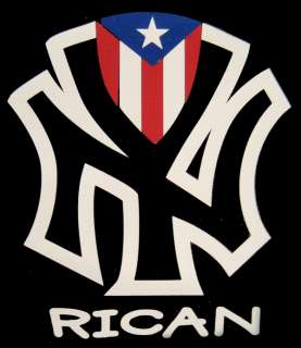 PUERTO RICO CAR DECAL STICKER NEW YORK RICAN FLAG #07  