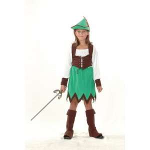  Robin Hood Girls 5pc Fancy Dress Costume   S 122cms Toys 