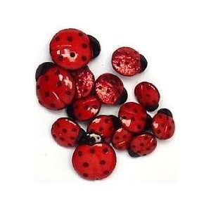  Jesse James Embellishments Basics Ladybugs (6 Pack) Pet 