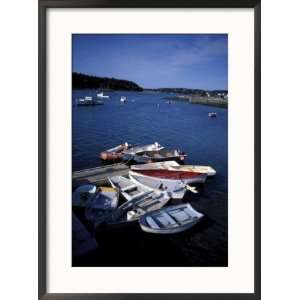  Dinghies in the Harbor, Maine, USA Framed Photographic 
