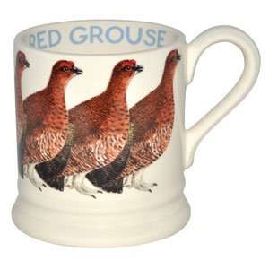  Emma Bridgewater Pottery Game Birds 1/2 Pint Mug   Red 