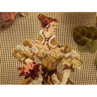 PREWORKED Needlepoint Canvas PETIT POINT~Victorian Lady  