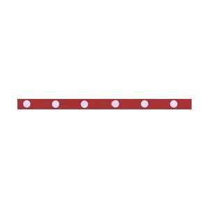  Offray Dippy Dots Ribbon 3/8 Wide 9 Feet Hot Red/White 16 