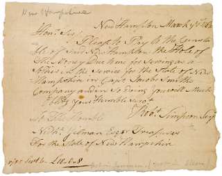 1782, Revolutionary War Soldiers Pay Order  