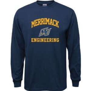  Merrimack Warriors Navy Youth Engineering Arch Long Sleeve 